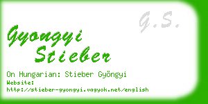 gyongyi stieber business card