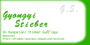 gyongyi stieber business card